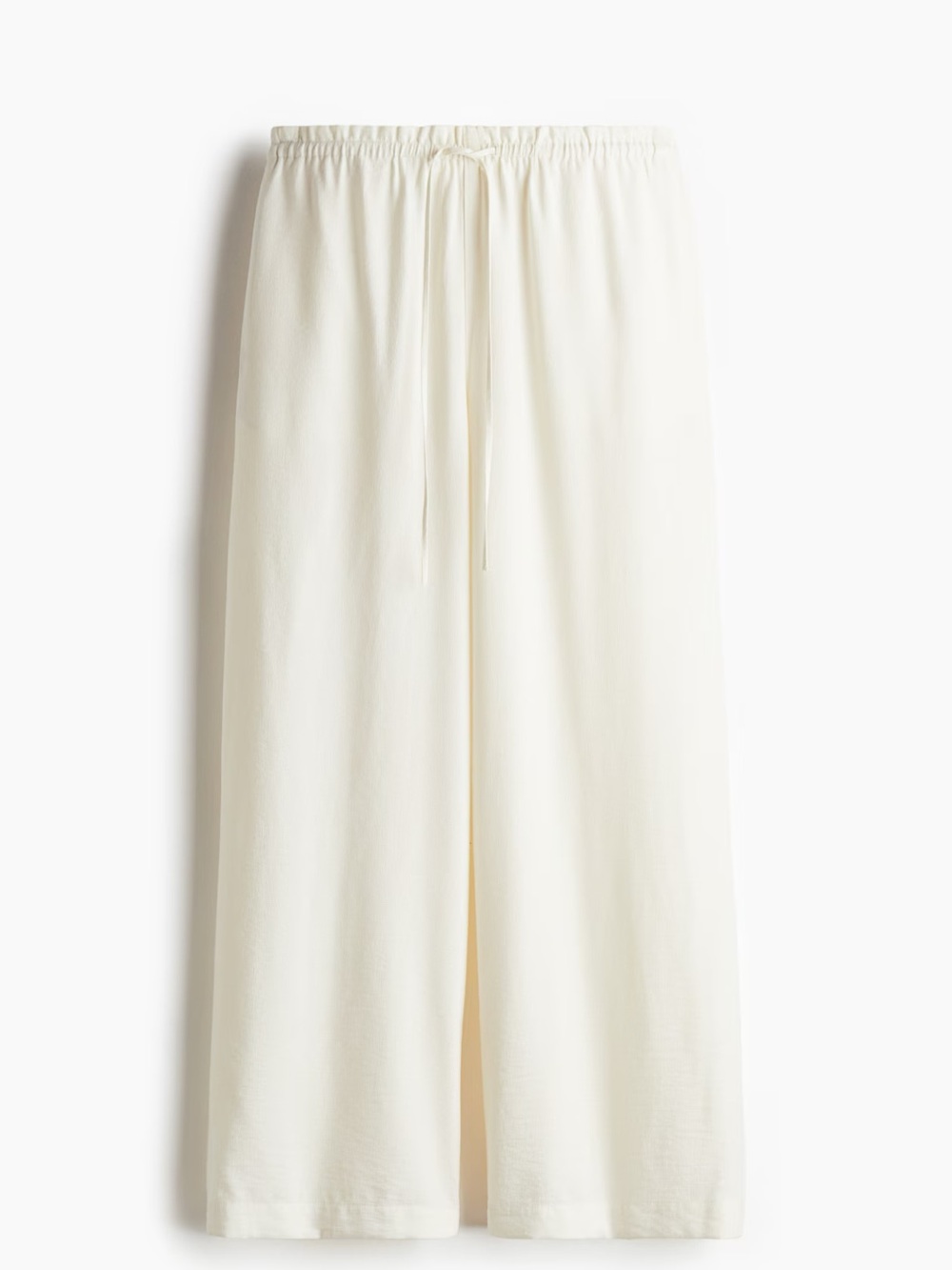 H&M Straight Drawstring Pants Cream
